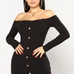 Fashion Nova Off the Shoulder Dress - Size S - NWT